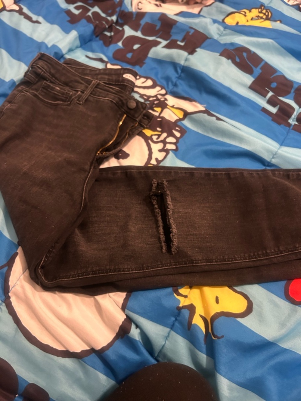 Black Distressed Skinny Jeans